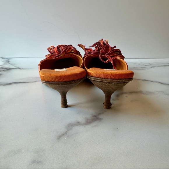Olivia Rose Tal Silk Pom-Pom Mules Size 8 - Picture 6 of 12
